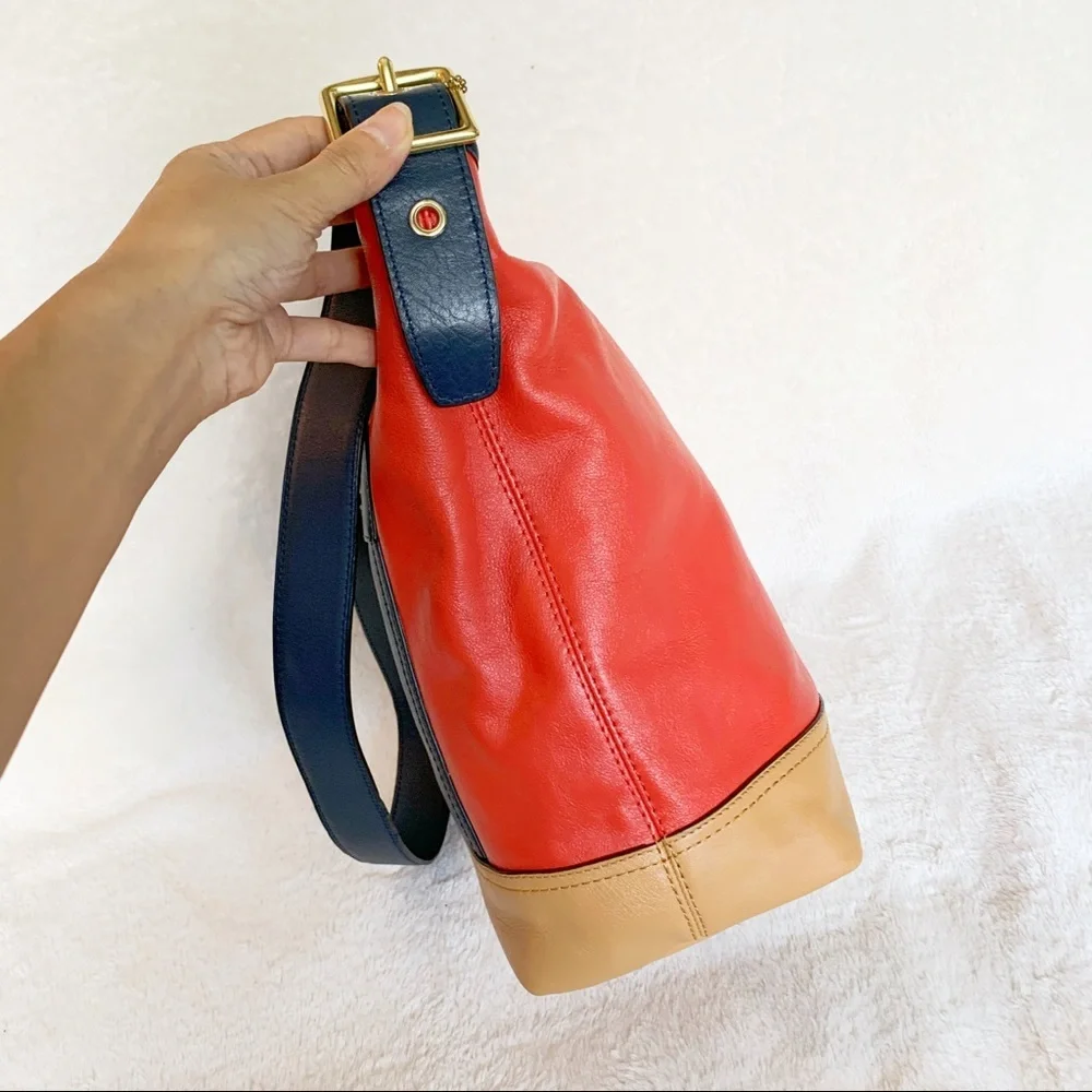 NWT Coach Color Block Bleecker Leather Bucket Bag​ - Picture 6 of 7